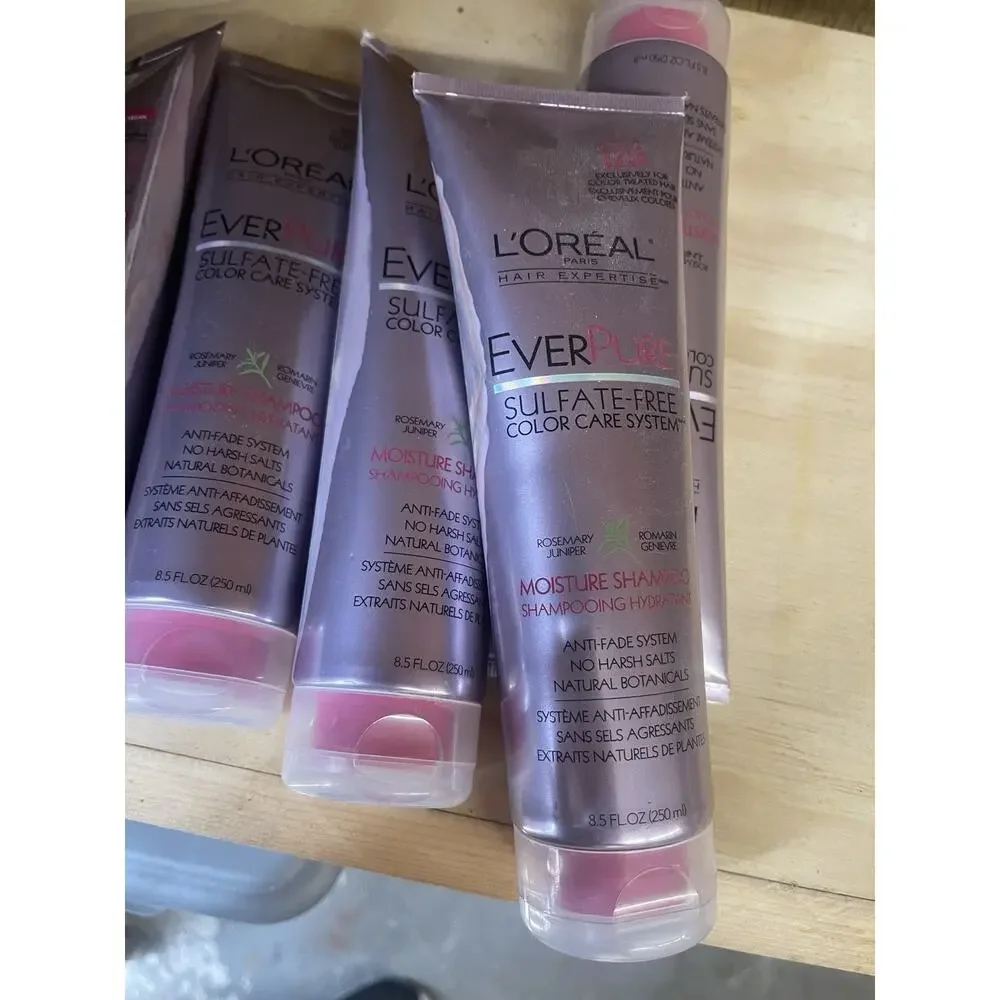 6x L'Oreal Ever Pure Sulfate Free Rosemary Moisture Shampoo 8.5oz (damage Bottle